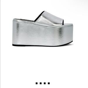 Simon Miller Silver Platform Wedge Sandals